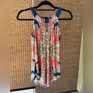INC Multicolor Paisley Handkerchief Tank Top